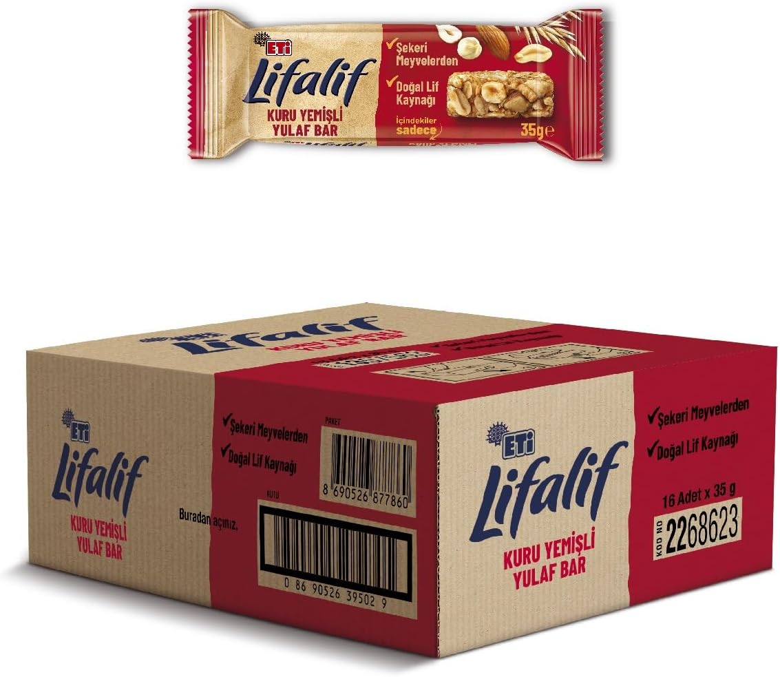 Eti Lifalif Kuruyemişli Yulaf Bar 35 g x 16 Adet