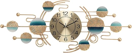 Wall Clock Luxury Watches Living Room Entrance Dining Wall Metal Metal Decorative Wall Clock