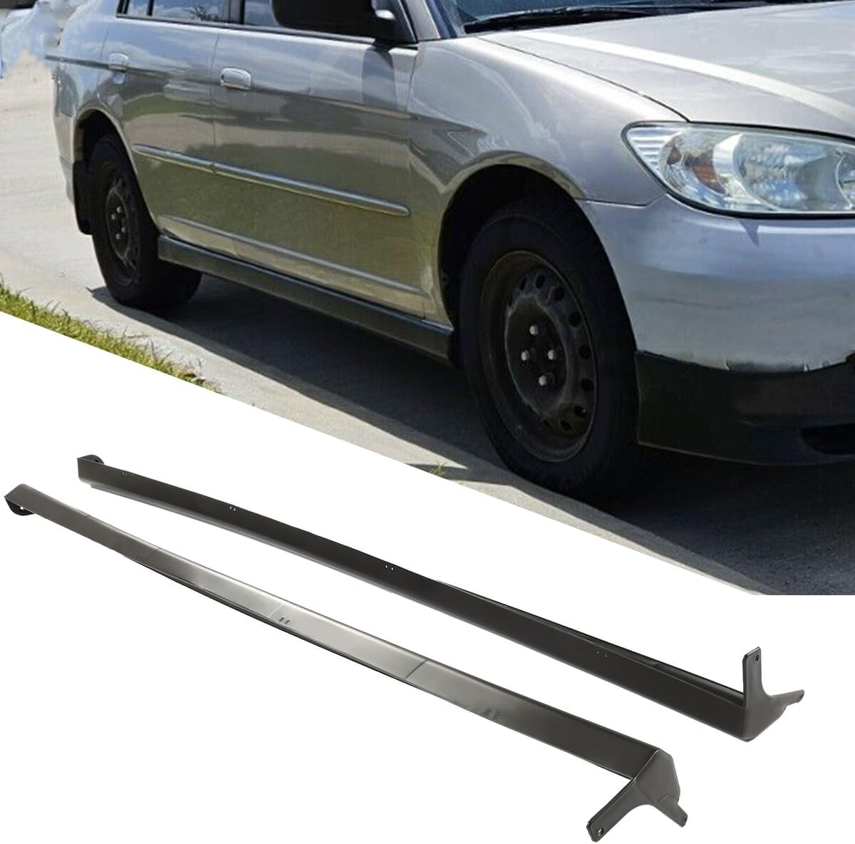Side Skirts Extension Fit for H0NDA Civic 2001-2005 Coupe Sedan 2Dr / 4Dr RS Style