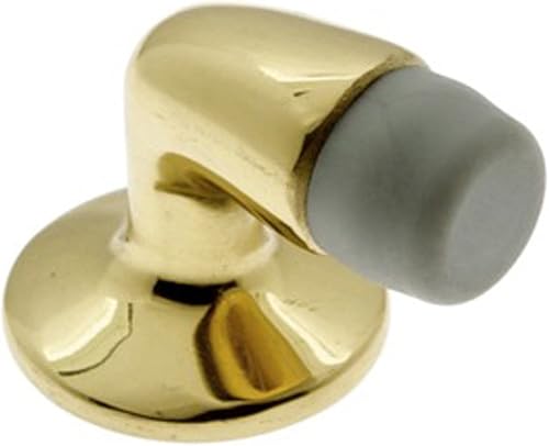 Miniatura 14 de idh by St. Simons 13014-015 Tope de puerta de cuello de cisne de gran parada de latón macizo genuino de calidad profesional, níquel satinado