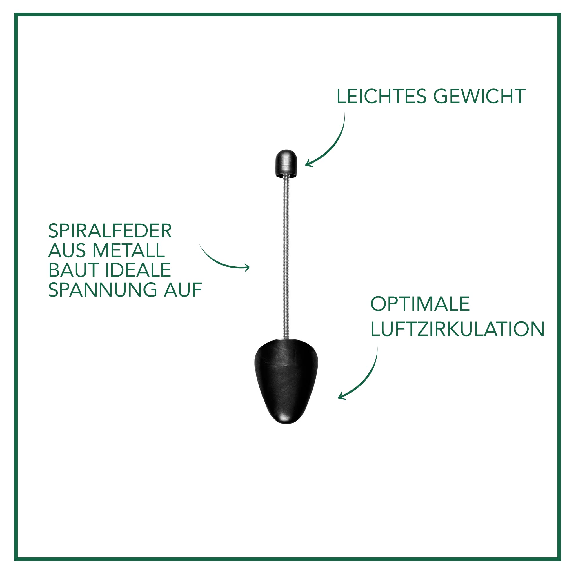 DELFA 3er Set Kunststoff Schuhspanner, Former mit Spiralfeder für schmale Damenschuhe