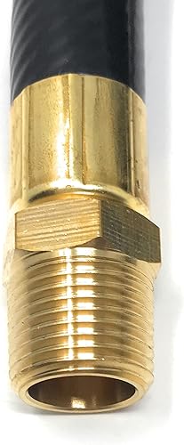Miniatura 7 de Manguera de gas propano de 6 pies, ensamblaje de manguera de aire de baja presión con conector hembra de 38 pulgadas x 38 pulgadas macho NP, presión