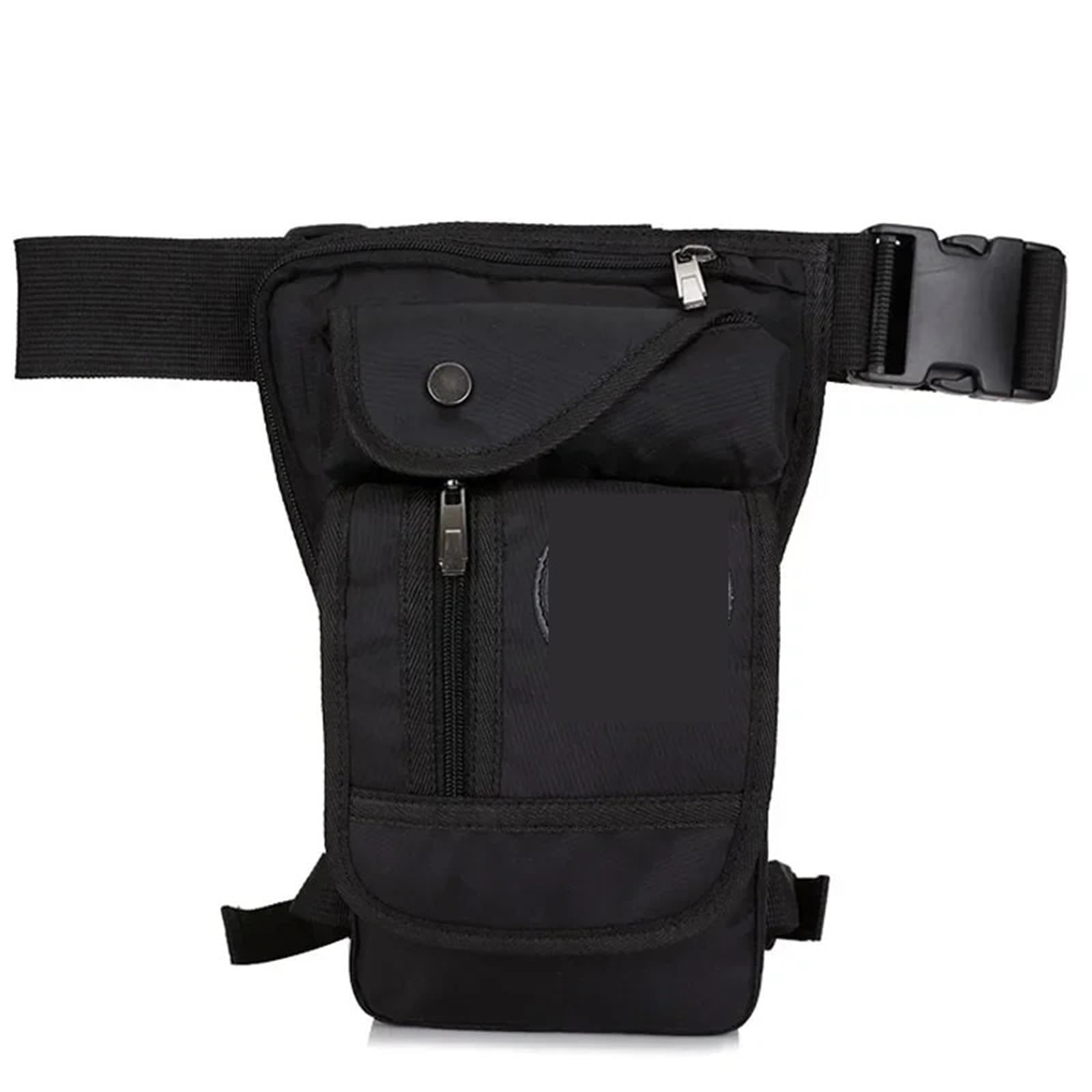 Bolsa Pierna Moto Riñonera de Nailon Impermeable for Hombre, cinturón for el Muslo, Cadera, Bolsa Multiusos for Motociclistas(Black)