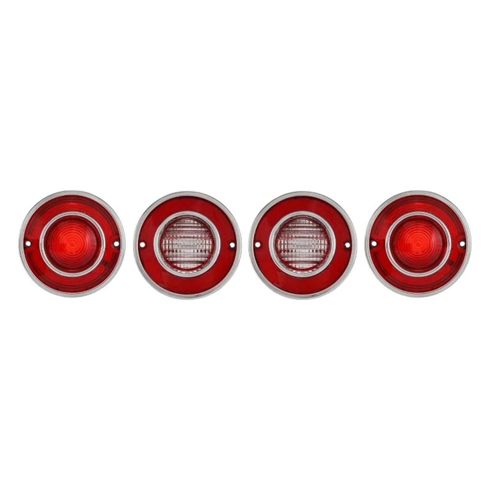 Auto luz Trasera para Chevrolet para Corvette para C3 1975-1979 Sin Bombillas Juego De 4 Luces Traseras Y Luces De Marcha Atrás para Coche Faro Trasero Halógeno(Smoked Shell)
