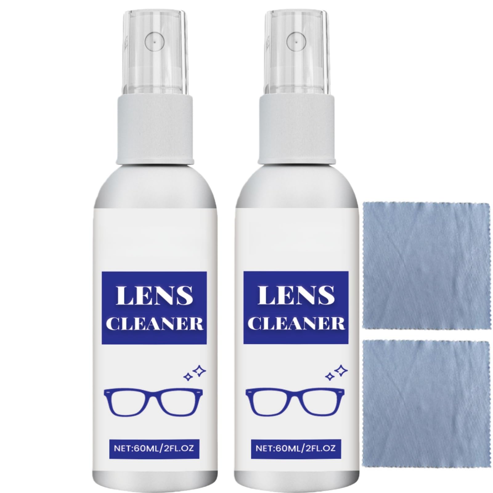 2PCS Anti Fog Spray for Swim Goggles & Glasses, Multi-Surface Anti Mist Spray,Long-Lasting Lens Cleaner for Windscreen & Multi-Surface Lenses, Safe Gentle Formula, Easy to Use for Clear Vision