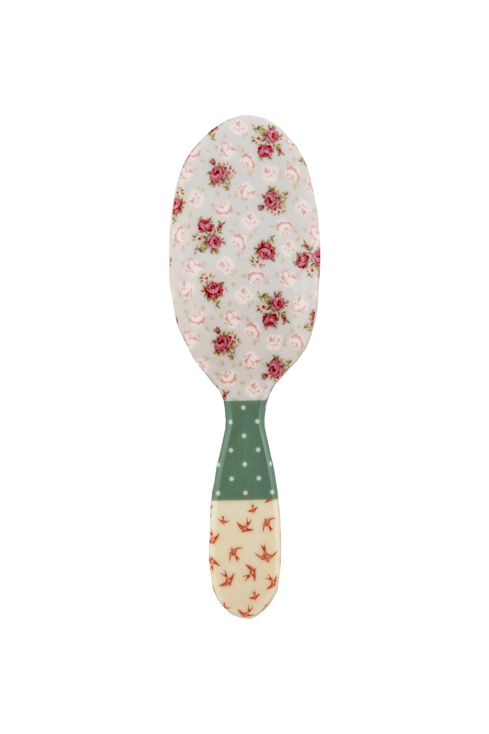 Rock & Ruddle Spazzola per capelli naturale in pura setola per donne e bambini (grande, 21 cm) – capelli bagnati o asciutti, districante lisciante – prodotta nel Regno Unito – design rondini