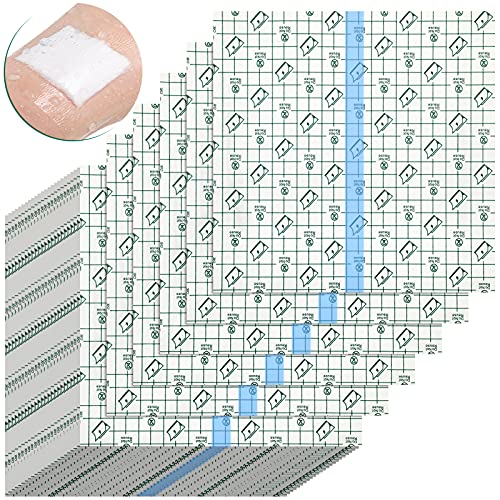 50 Pieces Waterproof Shower Patch Transparent Stretch Adhesive Bandage Protective Shower Bandage Cover Waterproof Transparent Film Clear Adhesive Bandages Dressing, 9 X 9 Inch #TOP6