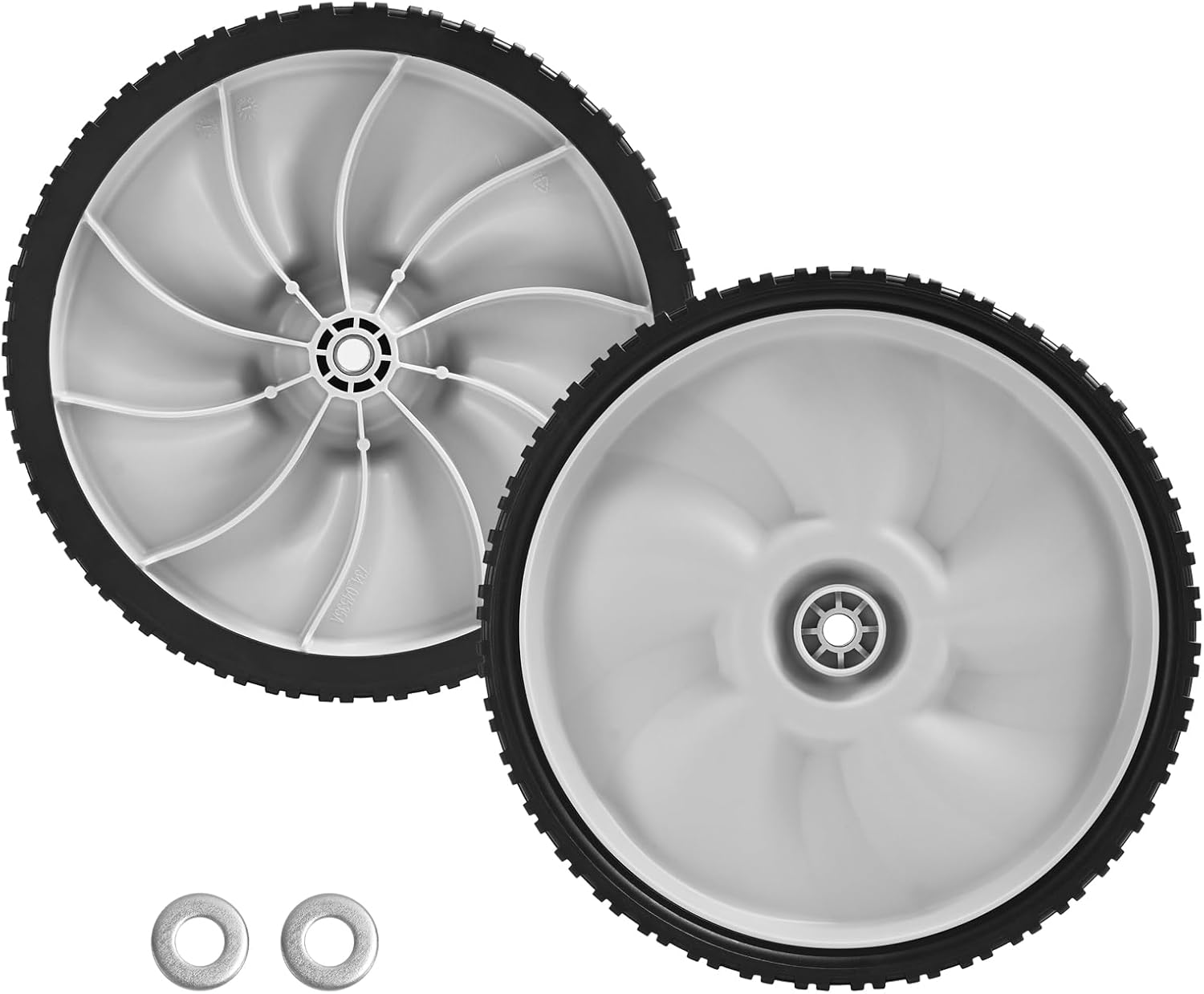 11" Rear Wheels Replacement for Arnold 490-325-0023, 11" x 1.75" Universal Lawn Mower Plastic Wheel Compatible with MTD, Craftsman, Toro, Self Propelled Walk-Behind Lawnmower 2 Pack