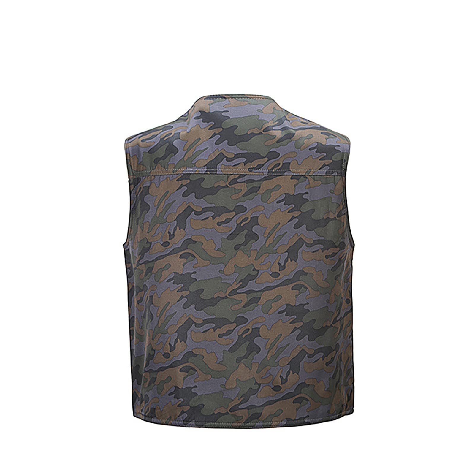 Camuffare Cotone Gilet da Pesca a Mosca All'aperto Gilet Pesca Senza Maniche Multi-Tasca Giubbino Pesca Panciotto Campeggio per la Fotografia in Campeggio Escursionismo Uomo Donna