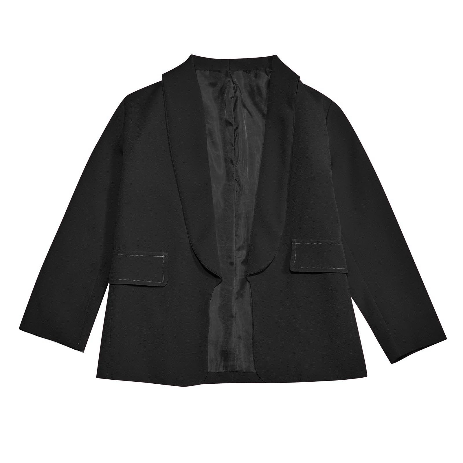Blazers para niñas traje de solapa color sólido frente abierto chaqueta manga larga botones casual trajes de fiesta