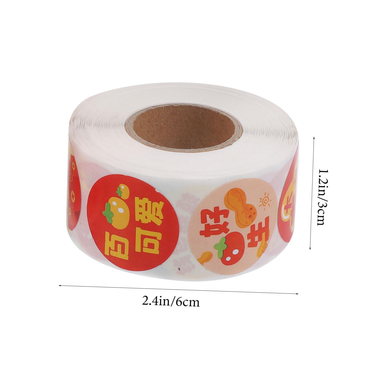 STOBOK 12rotoli Adesivi Adesivi Rotondi Colorati Per Chiusura Buste e Decorazione Etichette Adesive Per e Imballaggi Facili Da Usare Danni Design Creativo e Funzionale