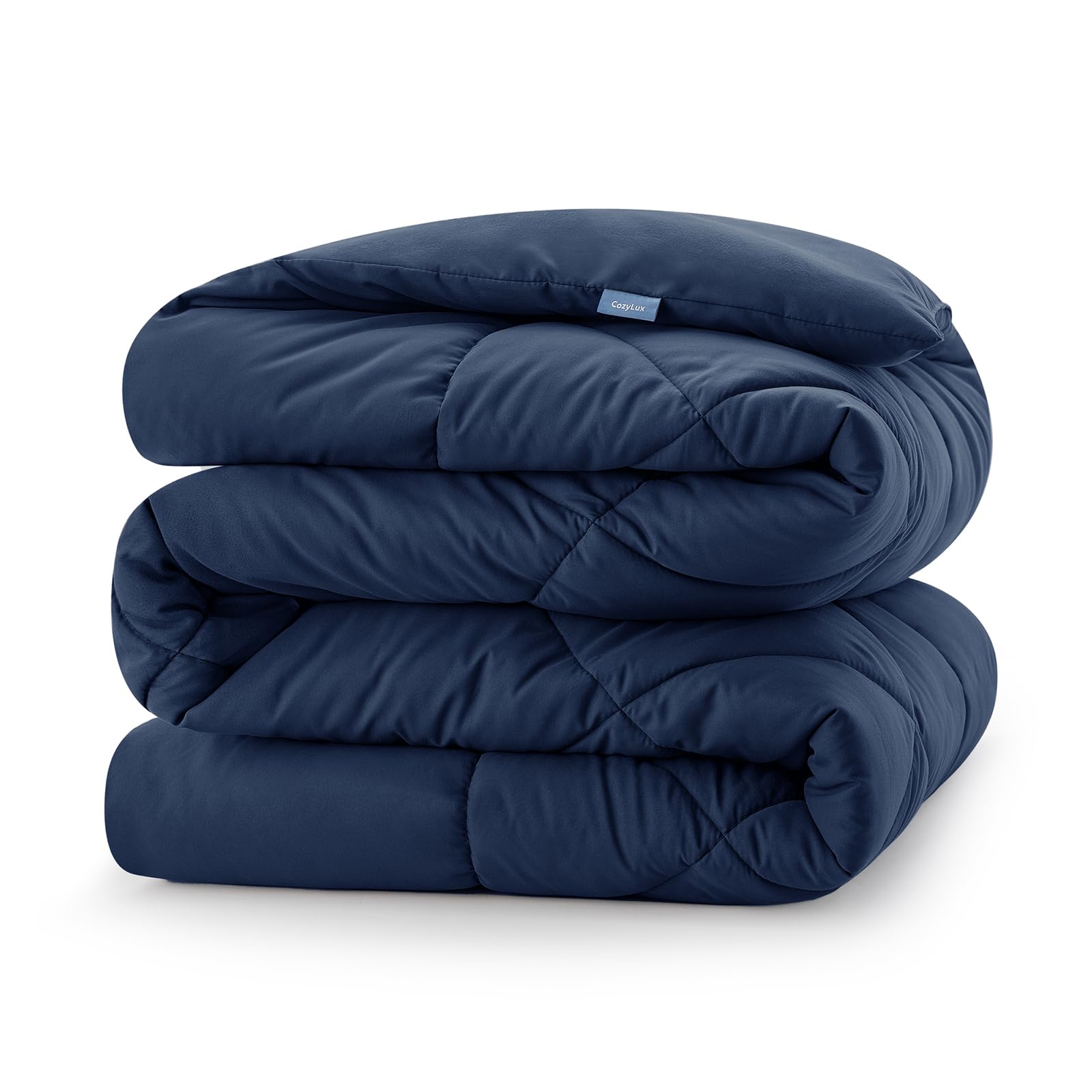 CozyLux Piumino Letto Una Piazza e Mezza 200x200 cm per 4 Stagioni, Piumone 200x200cm in Microfibra 300 g/m² Autunnale Invernale, Trapunta in Microfibra Morbida e Traspirante, Blu Navy