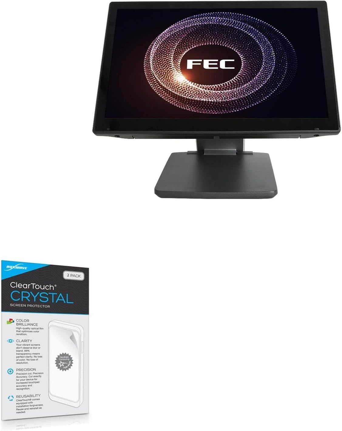 BoxWave Screen Protector Compatible with FEC XM-3015 (15 in) - ClearTouch Crystal (2-Pack), HD Film Skin - Shields from Scratches