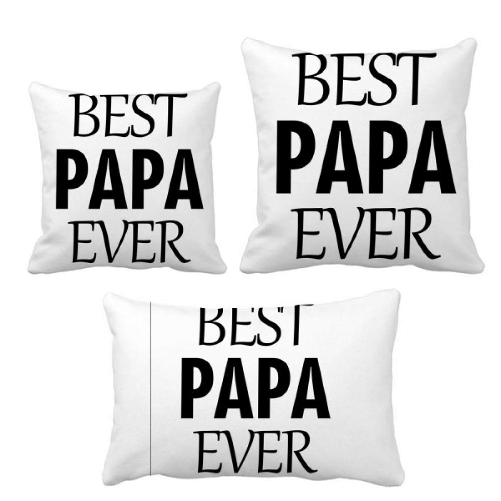 DIYthinker - Set di cuscini per la festa del papà con citazione "Best Papa Ever"
