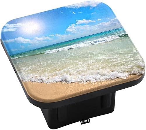 Miniatura 23 de Swono Cubiertas cuadradas de enganche para receptor de bandera estadounidense, diseño vintage de línea roja, cubierta de tubo de enganche