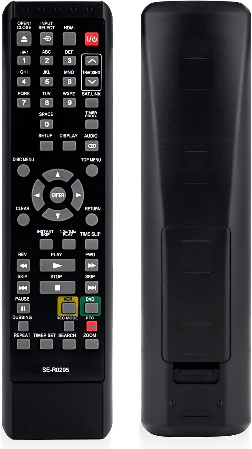 SE-R0295 Remote Control Compatible with Toshiba DVD VCR DKVR60KU DVR620KU D-VR610 D-KVR20