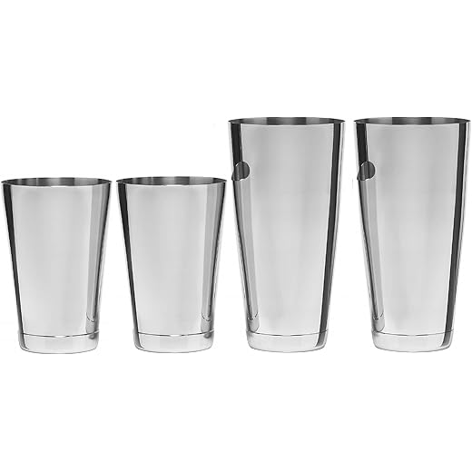 Dynore Stainless Steel Cocktail Shaker Set of 4