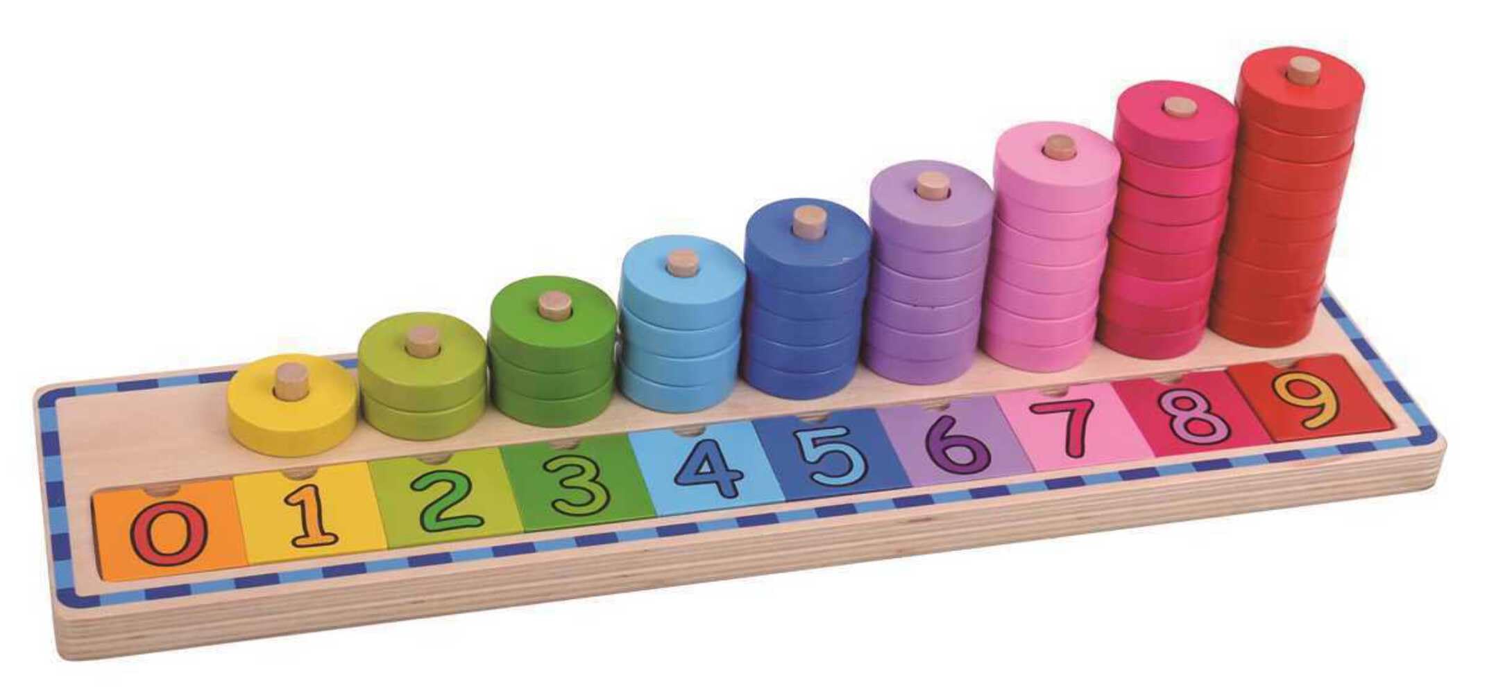 Tooky Toys TKJH851 Układka do liczenia drewna, wielokolorowa