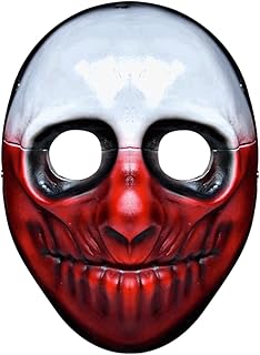 Resin Clown Mask for Halloween, Scary Halloween Mask, Dallas/Wolf/Chains/Hoxton Theme Game Cosplay Mask