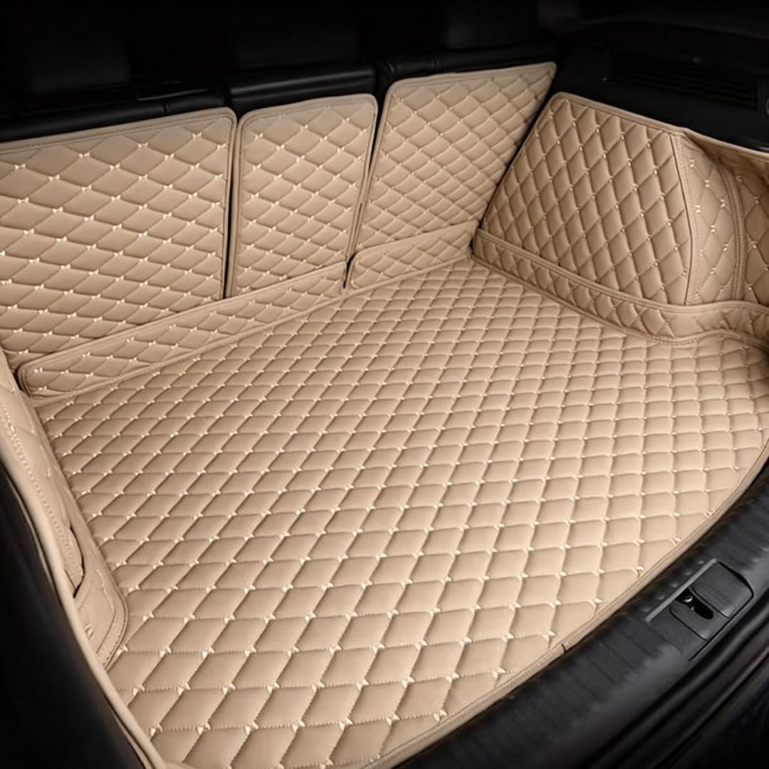 ZJXQM Car Trunk Protector Mat for BMW 3er 1990-2000 E36, Rear Trunk Waterproof Wear-Resistant Mats Protector Interior Accessories,Off White
