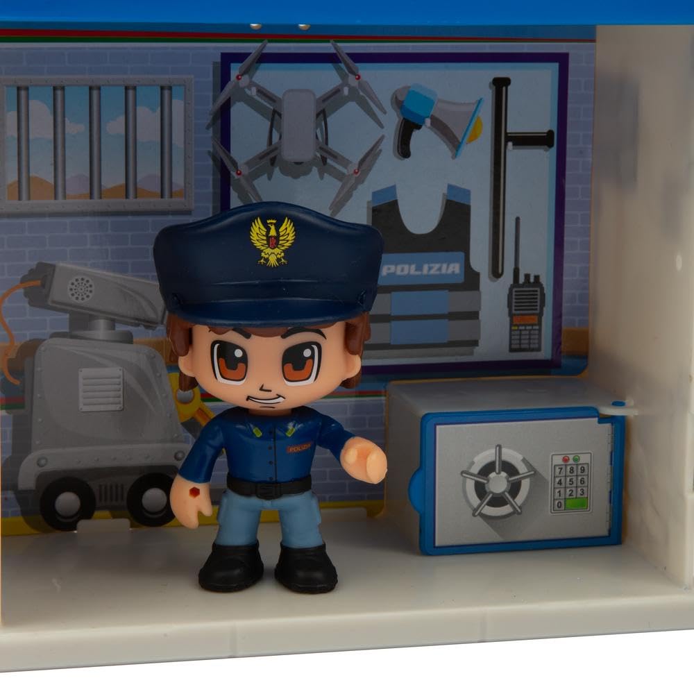 Giochi Preziosi Polizia - Quad A Ruota Libera Con Personaggio Articolato 7 Cm E Accessori, Per Bambini 4+ Anni