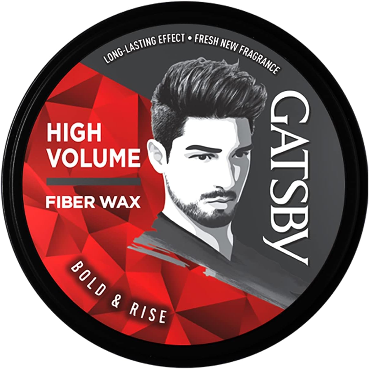 Gatsby Styling Fiber Hair Wax - Bold & Rise 75gm | High Volume, Natural Finish, Strong Hold, Anytime Re-Stylable & Easy Wash Off | For High Quiff Hair Style | Hair Styling Wax for Men