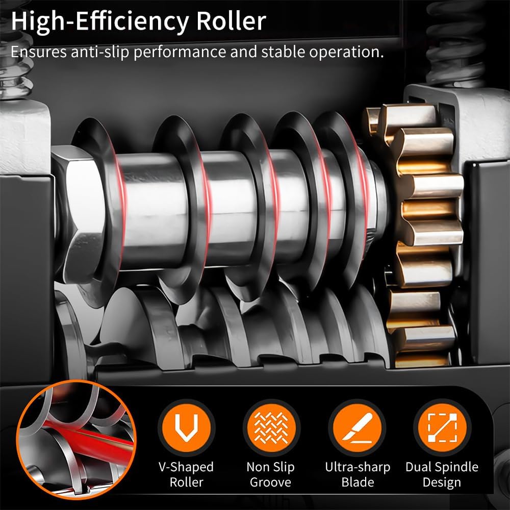 BAUSATZ Wire Stripper, Cable Stripper Wire Stripper Machine Cable Stripper Machine for Diameter 3-17mm Cable, with 6 Channels 5 Blades + 2 Extra Blades