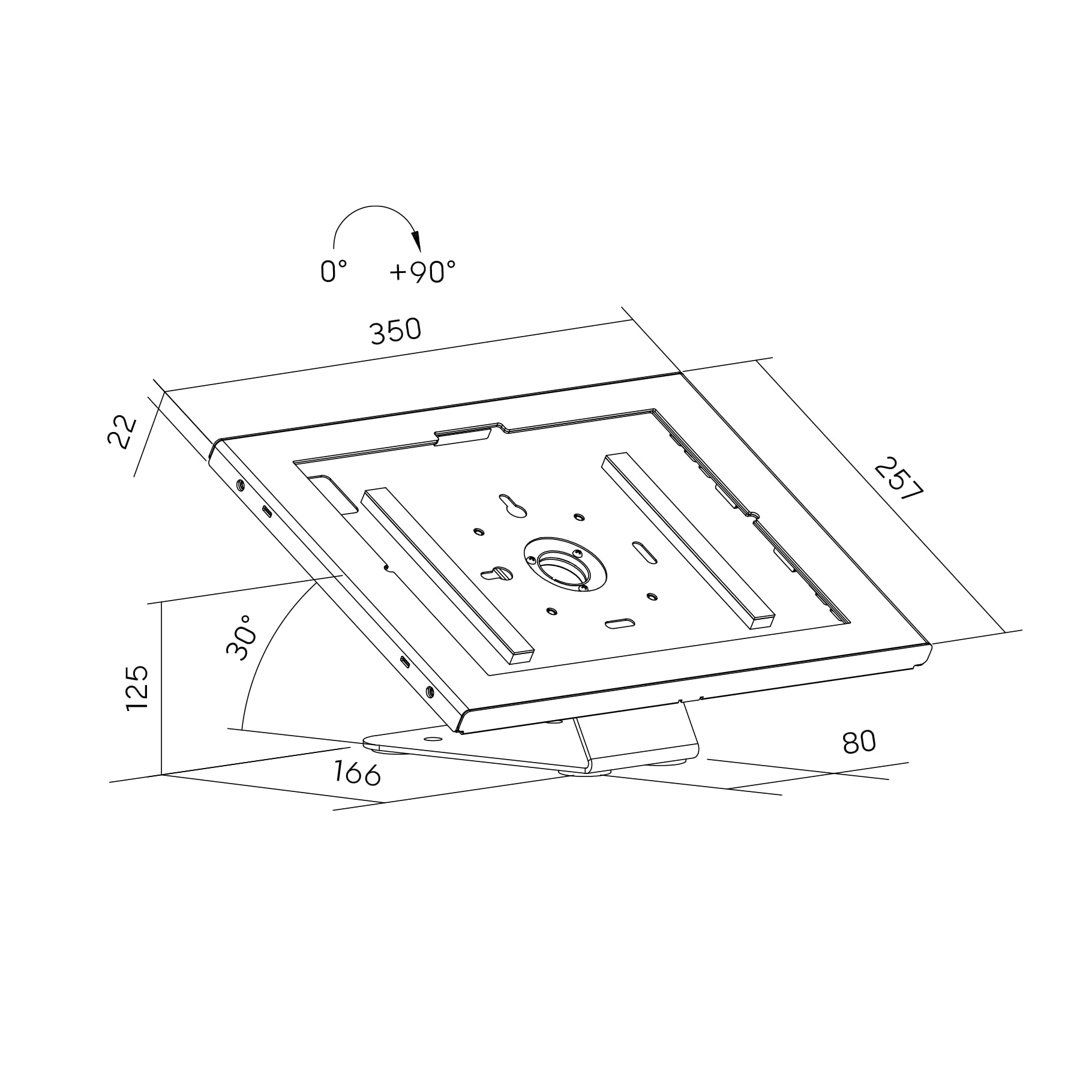KIMEX Soporte Universal para Tablet Apple y Samsung 12.9''-13'', Blanco | Montaje en Pared o Mesa
