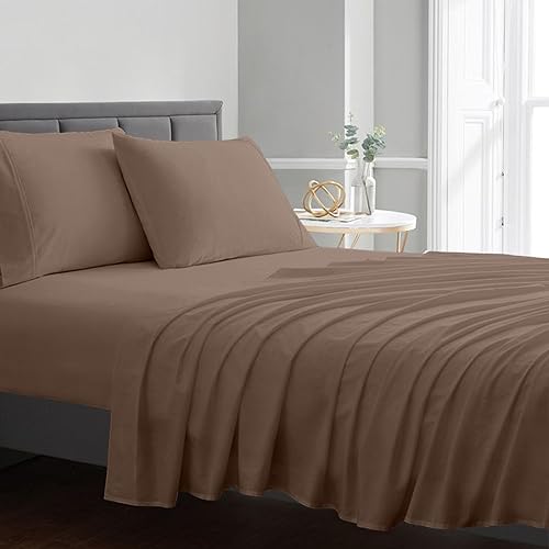 Juego de sábanas de 1000 hilos tamaño King de algodón egipcio de 4 piezas de 18 pulgadas de profundidad, sábanas refrescantes de tejido satinado,