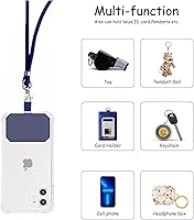 Vista 5 de Cordón para teléfono celular, cordón cruzado para teléfono con correa ajustable de nailon para el cuello, compatible con la mayoría de teléfonos