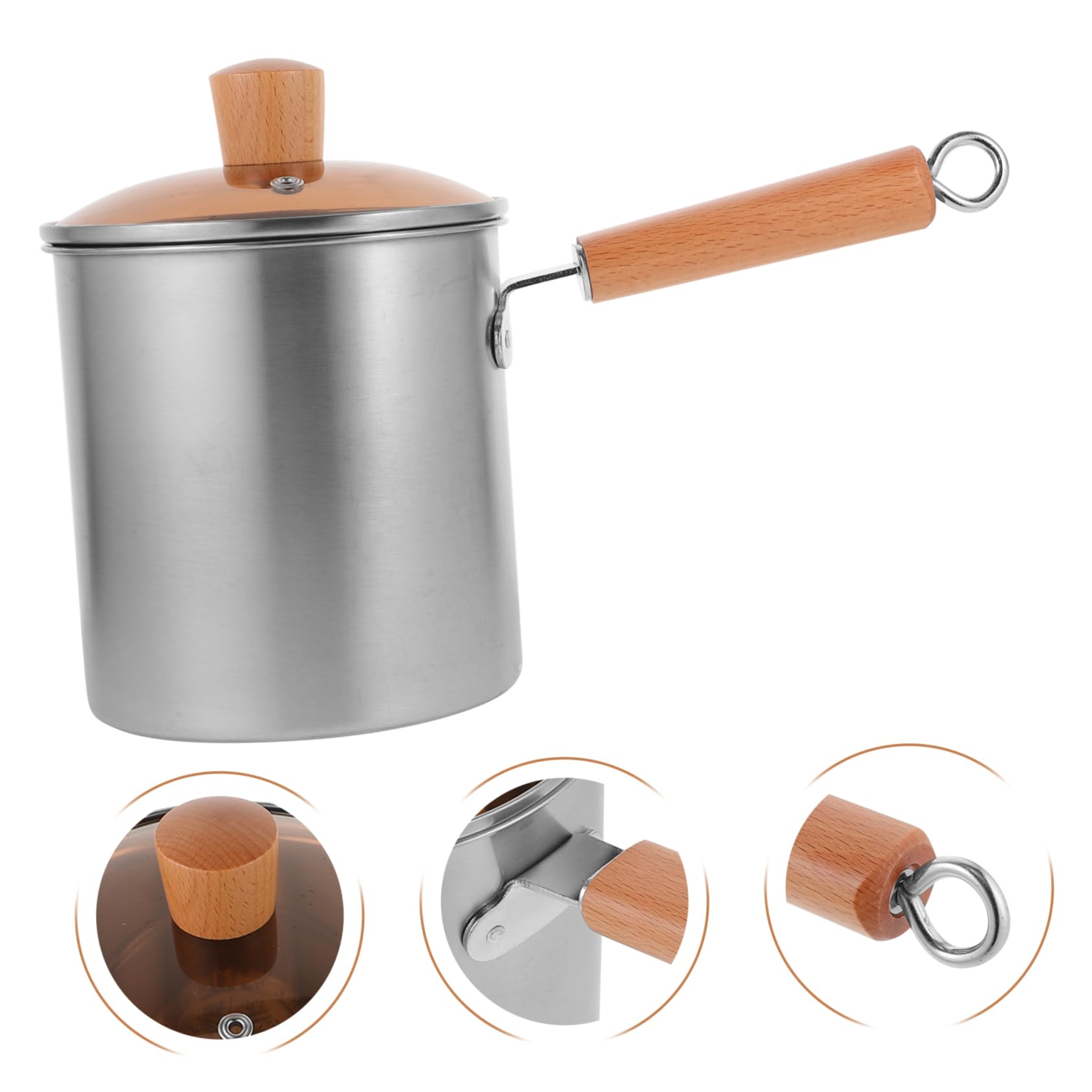 HAKIDZEL Small Deep Frying Pot Stainless Steel Deep Fryer for Tempura Chips Chicken Kitchen Fry Pot
