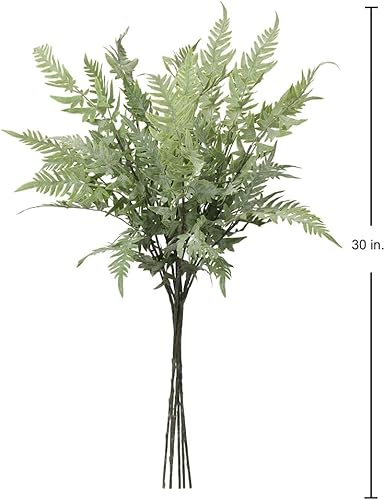 Miniatura 7 de Briful Plantas artificiales de helecho Boston de 30 pulgadas, arbustos falsos, plantas verdes, plantas de helecho sintético grande para exteriores,