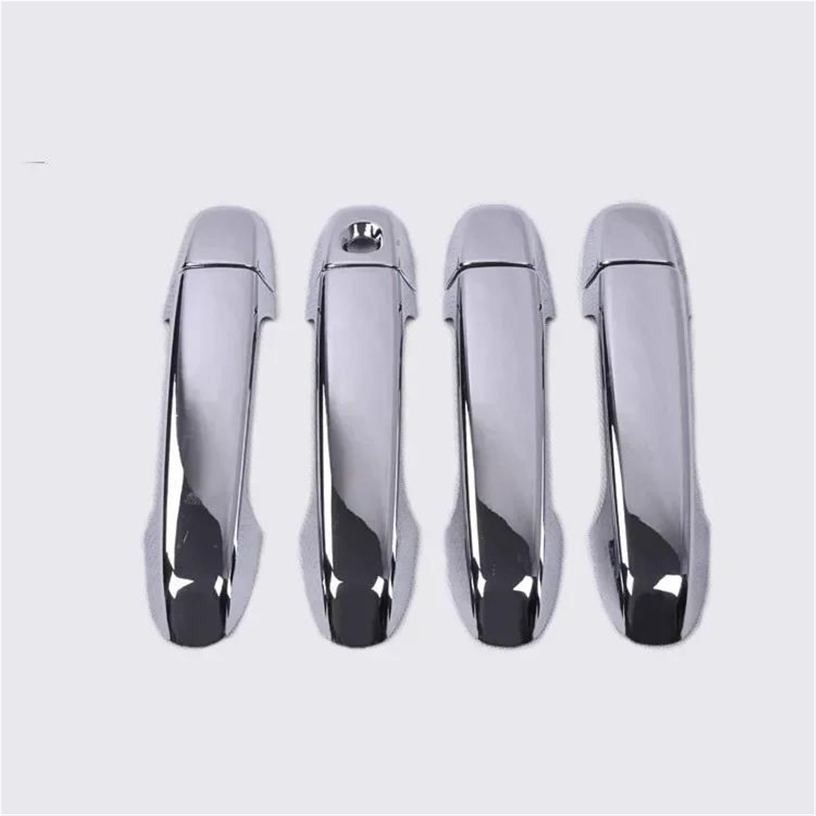 Nmjlqw Silver Door Handle Exterior Decoration Carbon Fiber Chrome Car Door Handle Cover Trim Sticker Styling For Yaris For Vitz Xp130 For Hatchback 2012-2017(Silver Door Handle)
