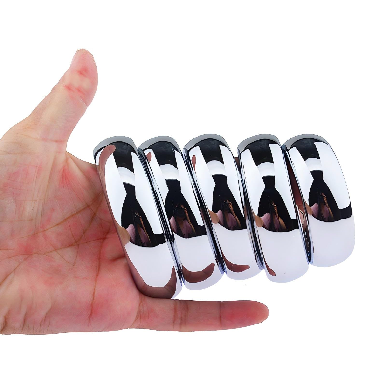 Anneau Penien - Anneau Homme en Métal en 5 Tailles Différentes Sex Toys Les Cockring ont Une Hauteur de 20mm et Une Épaisseur de 9,5mm Ball Stretcher pour l'Exercice de L'érection (47mm)