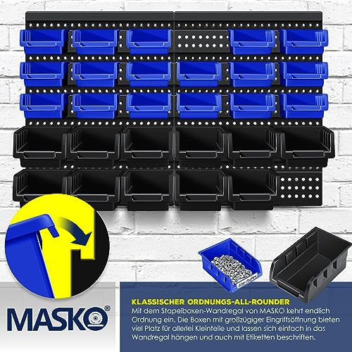 Masko® Contenitori sovrapponibili - scaffale