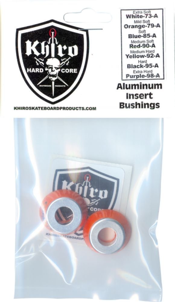 Buy Khiro Alum Insert Bushing Set 79a Medium Soft Orange Skateboard