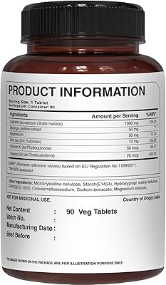 Pure Nutrition Ultra Calcium 1000mg With VIT D3 K2 | 180 Tabs (90 X Pack - View #12