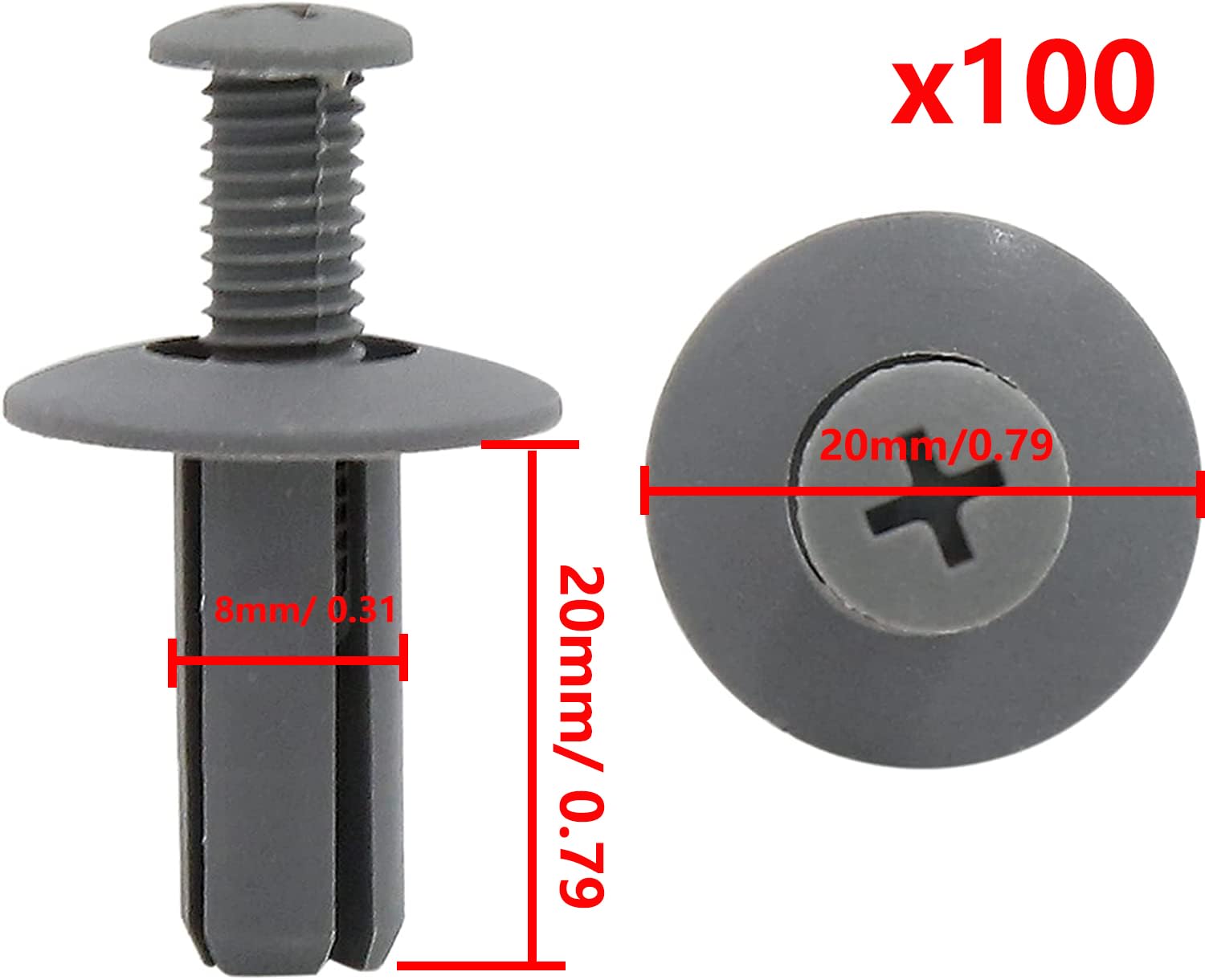 Xislet 120 Rivetti In Plastica Auto, Kit Universale 6/7/8/9 Mm Per Toyota Lexus, Clip Parafango E Sottocofano