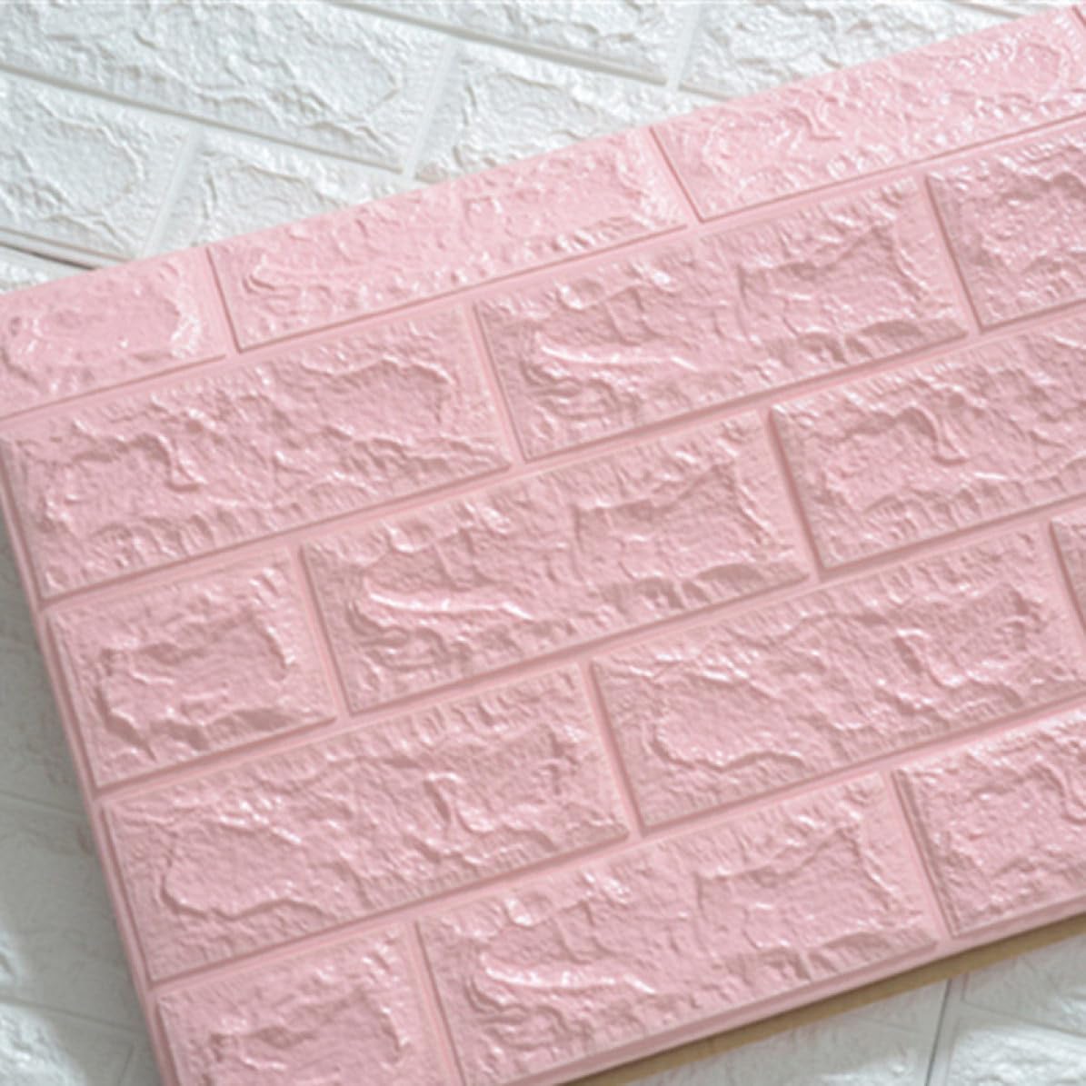 [YXSNG] 厚手 壁紙 シール デザイン5 3d 6mm*10pcs ウォールステッカー レンガ 立体 無地 リアル のり付き