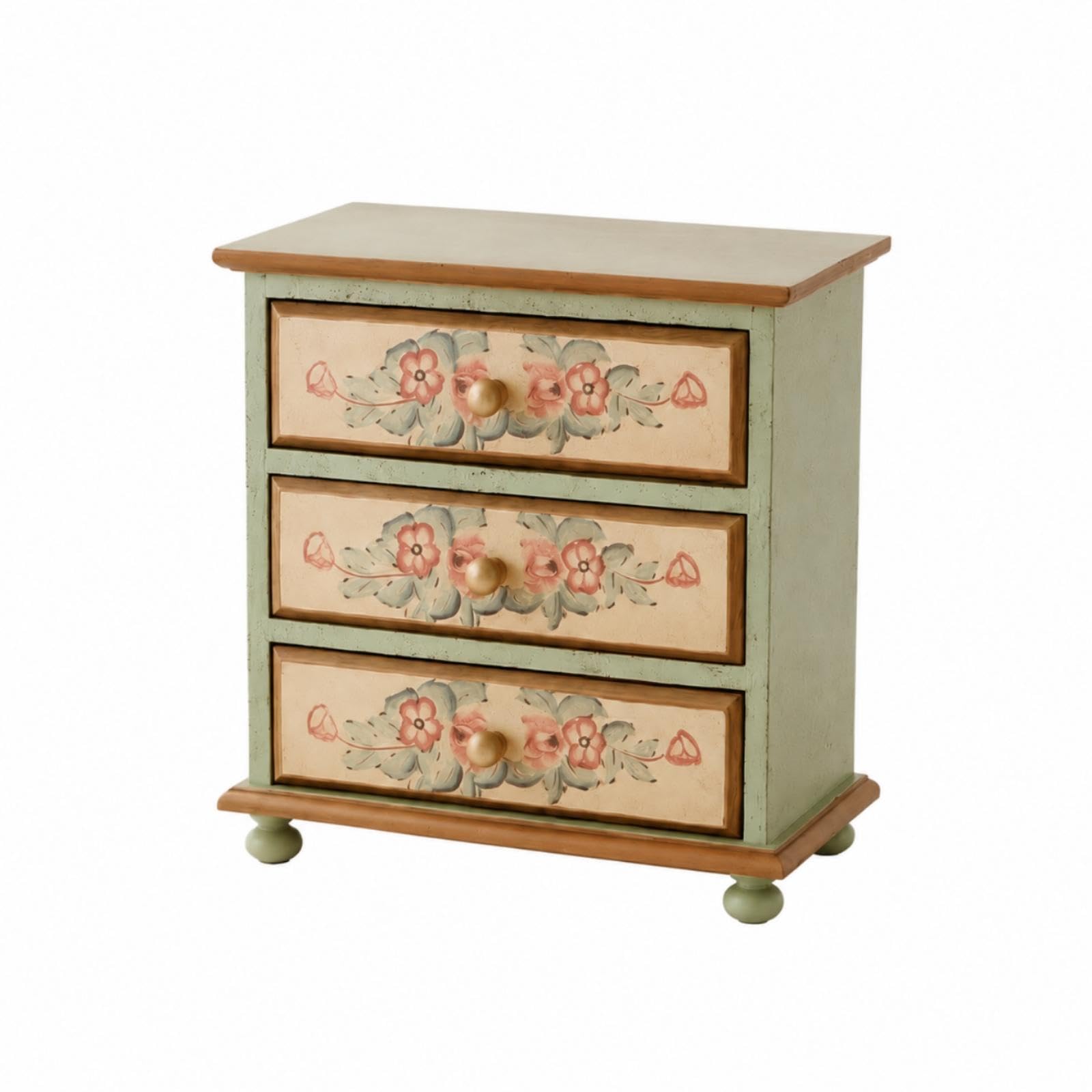 Tabletop Storage Cabinet Vintage Desktop Organizer Hand-Painted Tabletop Cabinet for Women, Collectors, Vanity, Desk, Bedside Table-image-40