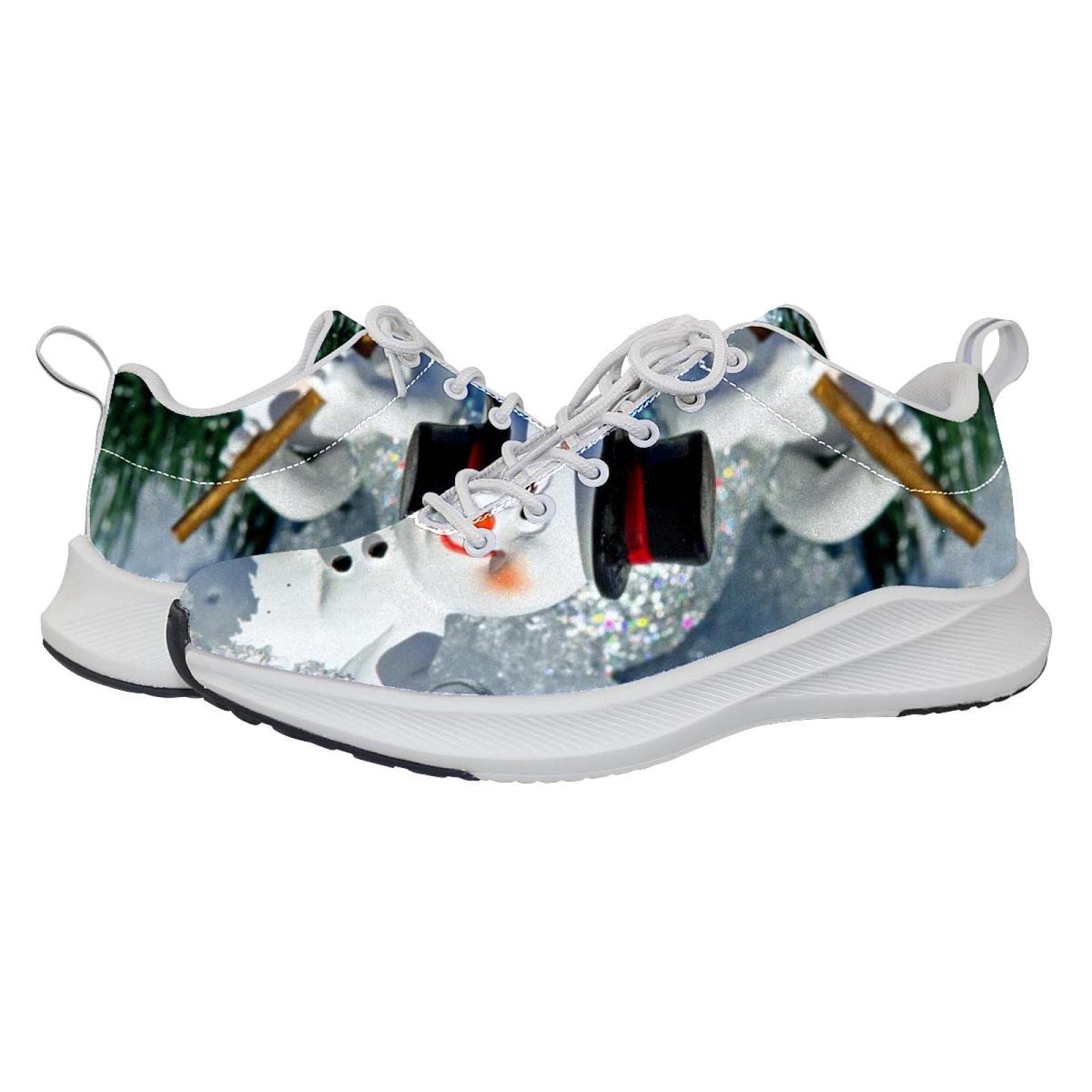 Scarpe da ginnastica uomo personalizzate Scarpe da passeggio leggere Running Athletic Casual Sneakers Natale Inverno Neve Pupazzi di