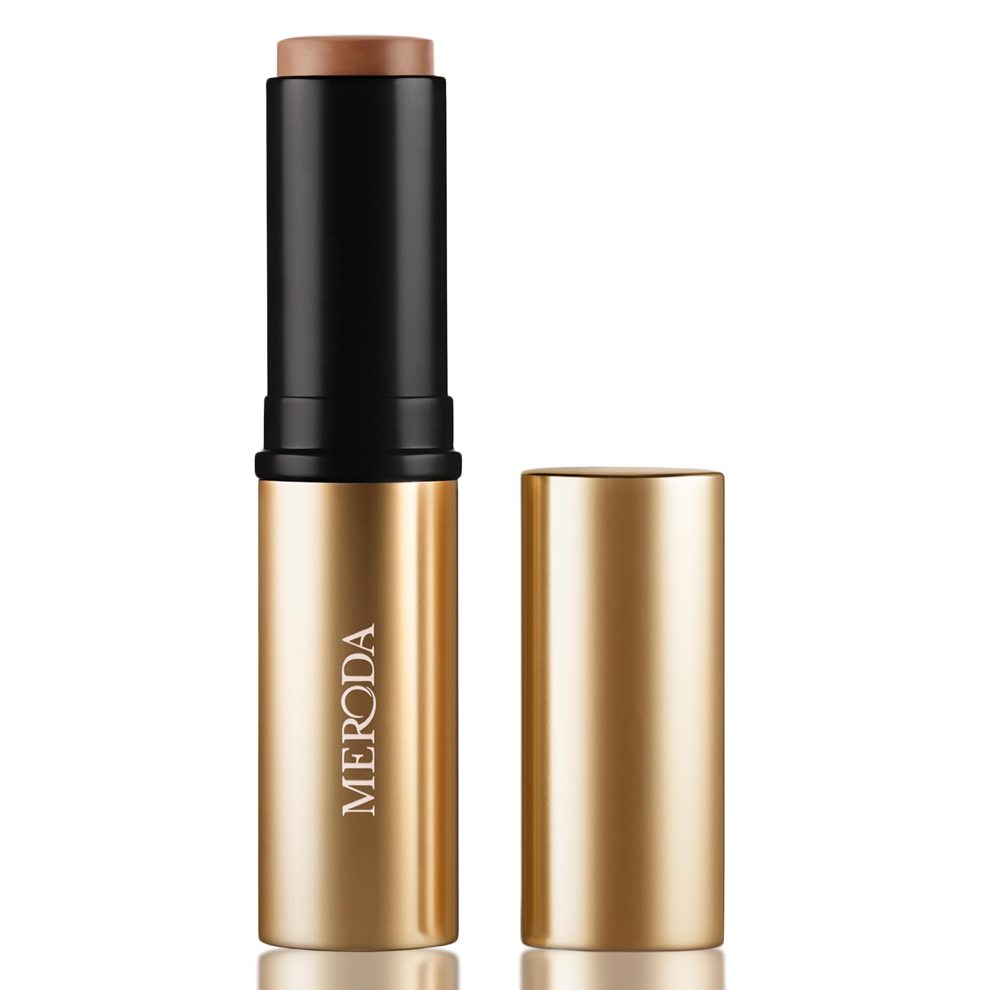 MERODA® Soft Tan Bronzer Stick [CREMIGE TEXTUR] - Bronzerstift Streifenfrei & Leicht zu Verblenden - Make Up Bronzingstick mit 24 Stunden Halt & Feuchtigkeit - Für Natürlichen Glow & Bräunungseffekt