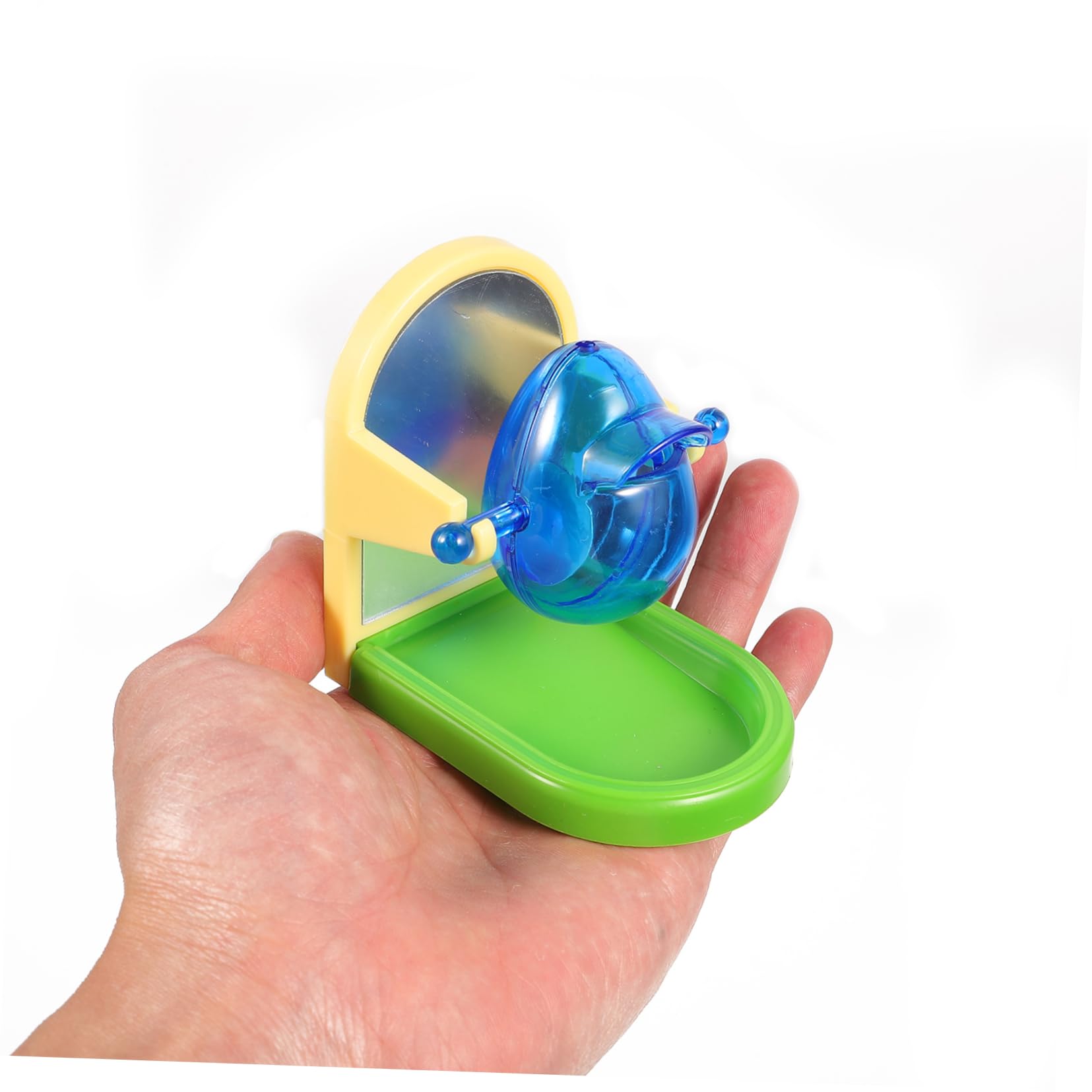 ibasenice Juguete Divertido para Loros Color Aleatorio Diseño Simple Dispensador de Comida, Material Metal y Plástico para Entrenamiento y Entretenimiento de Pájaros