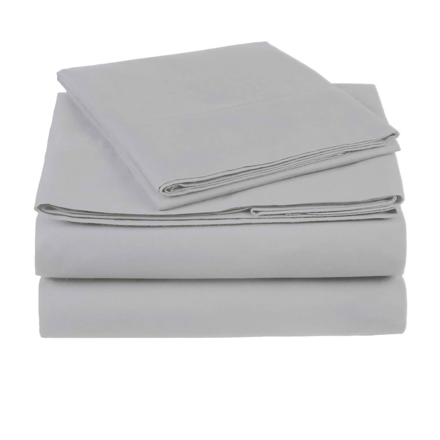 Louis Ultra Soft 100% Plush Egyptian Cotton 1000 TC Sheet Set, Lavish Italian Solid fits mattresses up to 21" deep Pattern - Solid, Color - Silver