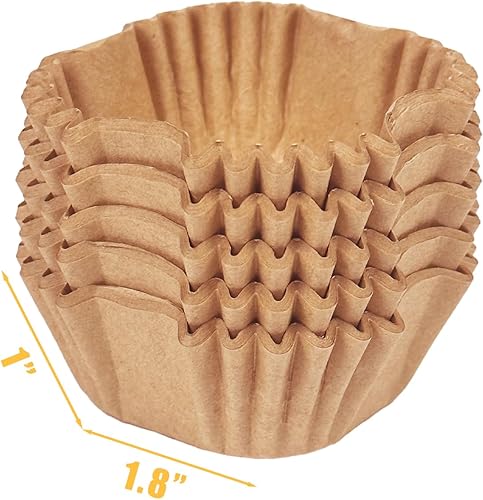 Vista 42 de qiqee 300 forros para magdalenas jumbo, forros naturales para magdalenas, de grado alimenticio, tamaño gigante, papel para hornear, sin olores Marrón