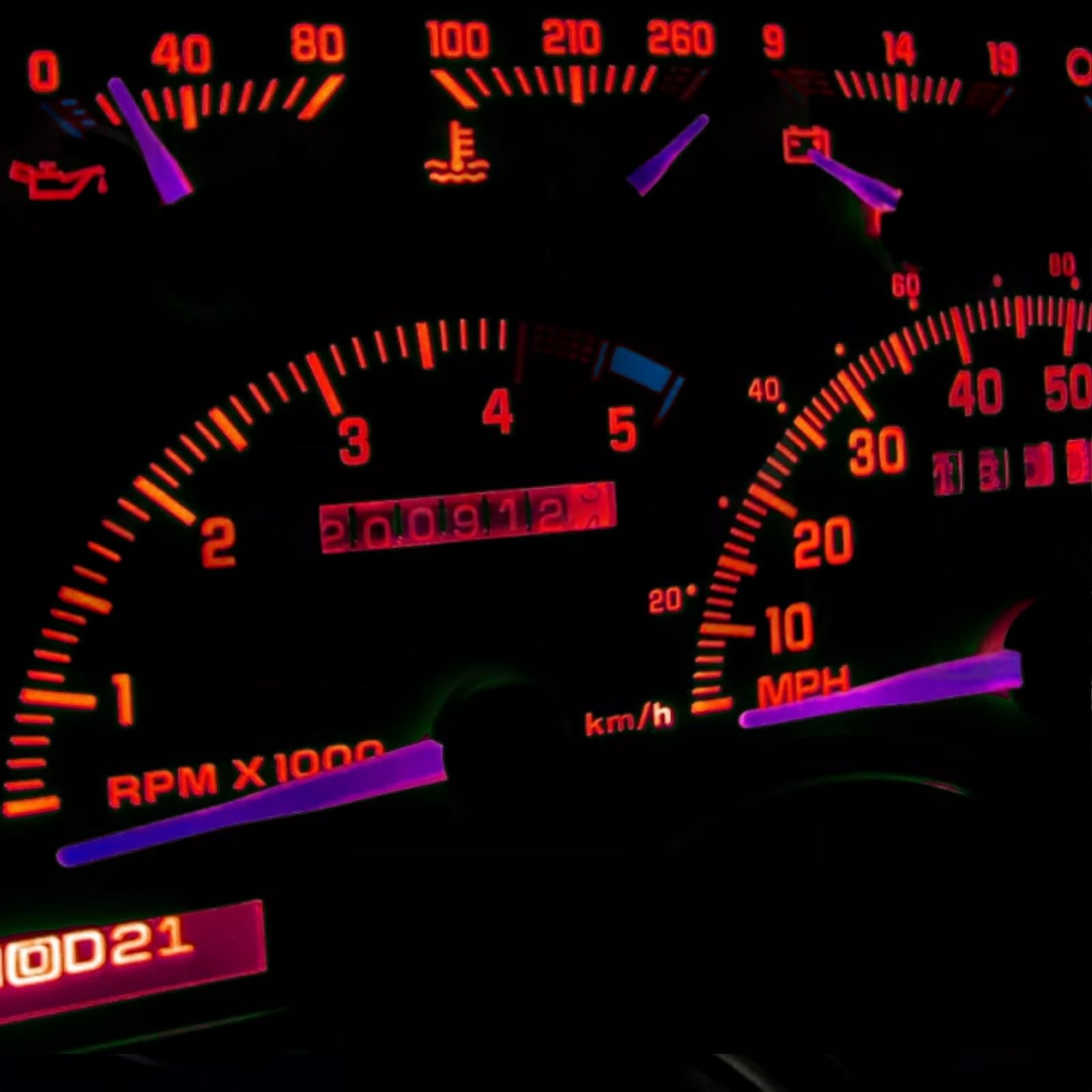 WLJH Red Instrument Panel LED Kit Fits 1988-1994 Chevrolet GMC C/K1500 C/K2500 Dash Clusters – 300 Lumens, Super Bright Dimmable,Pack of 10