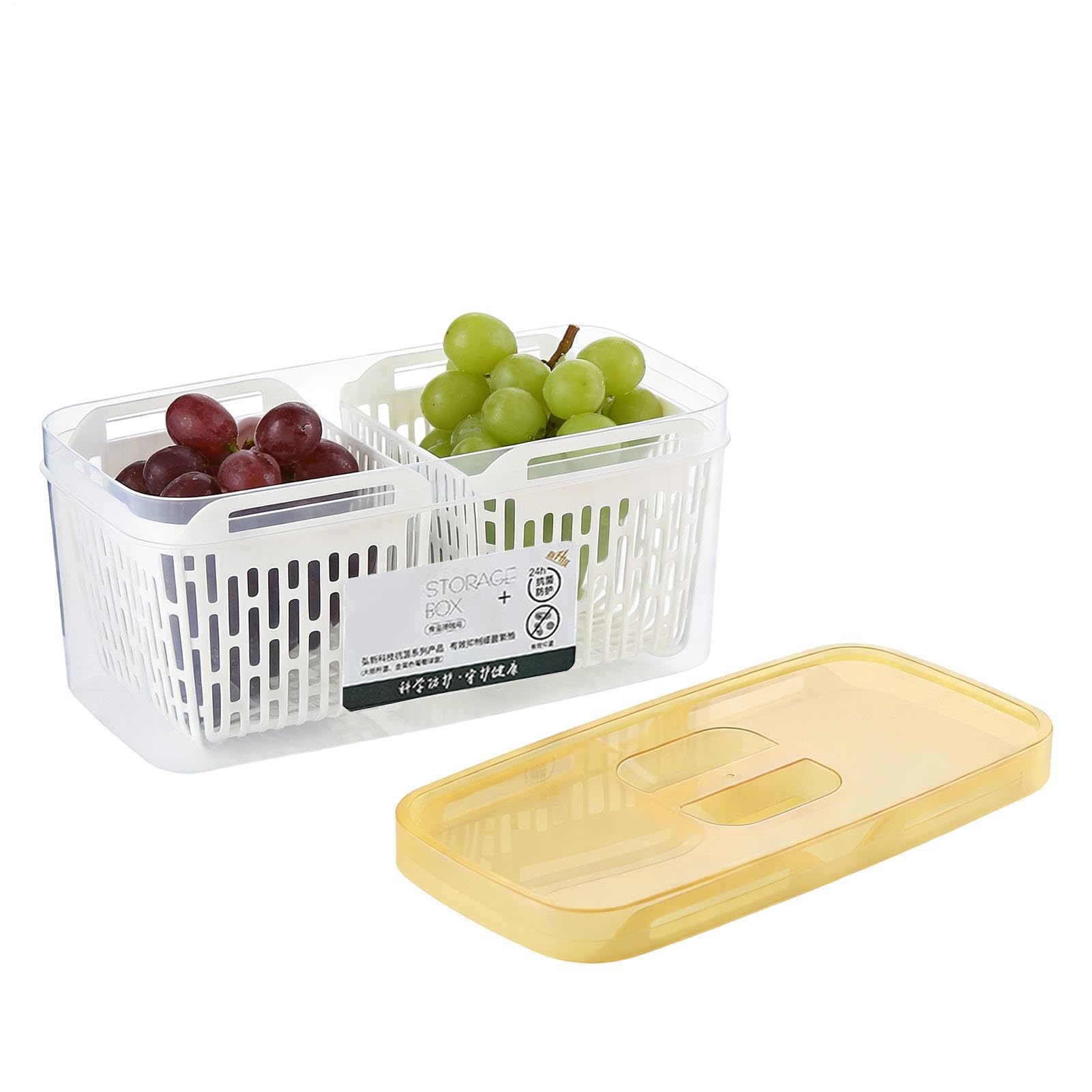 Contenants à fruits double couche hermétiques et empilables pour cuisine