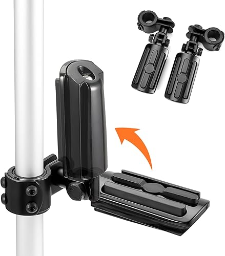 Miniatura 3 de Estriberas para motocicleta de 1 a 1 13 pulgadas con protector de motor, estriberas para Harley Honda, Suzuki, Yamaha (negro)