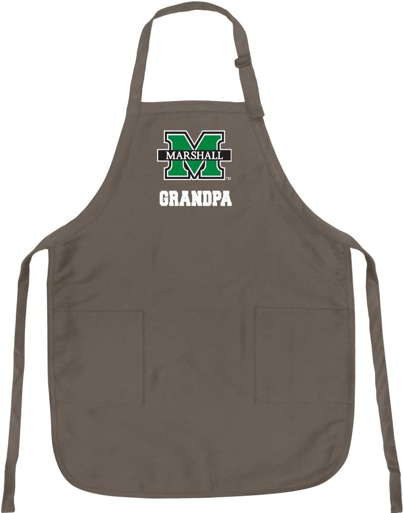 Broad Bay Marshall University Grandpa Apron BEST Marshall Grandfather Logo Gift for Man Him