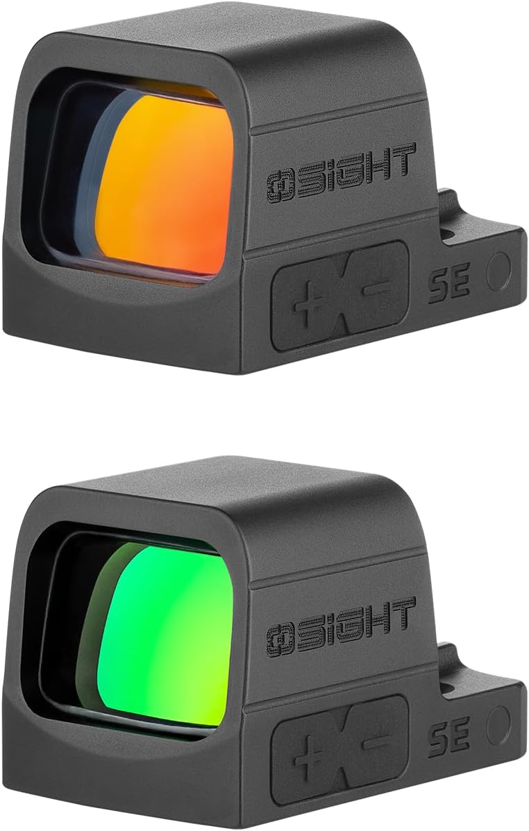 OSIGHT SE 2 MOA Dot & 32 MOA Circle for RMSc Footprint Bundled with OSIGHT SE 2 MOA Dot & 32 MOA Circle Dual Reticle Green Dot Sight